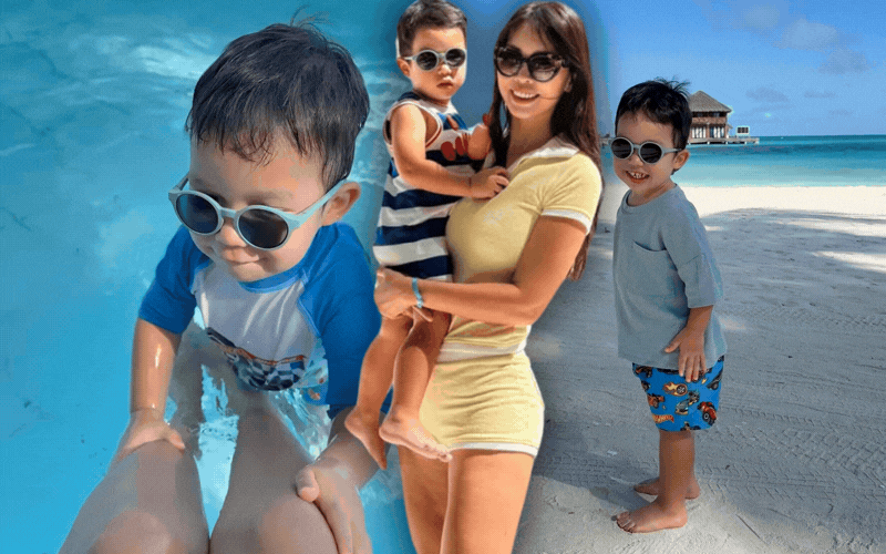 Mang con 2 tuổi đi du lịch, siêu mẫu Hà Anh cũng chật vật như bao bà mẹ bỉm sữa khác, nhưng nhìn cậu út ai cũng bất ngờ