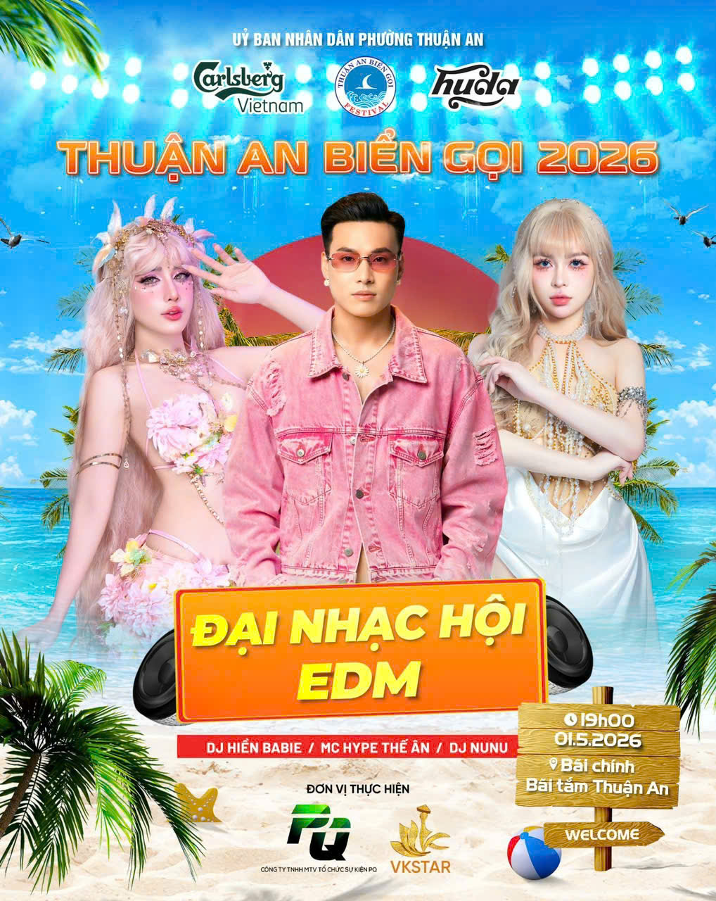 Dàn nghệ sĩ đổ bộ về biển Thuận An