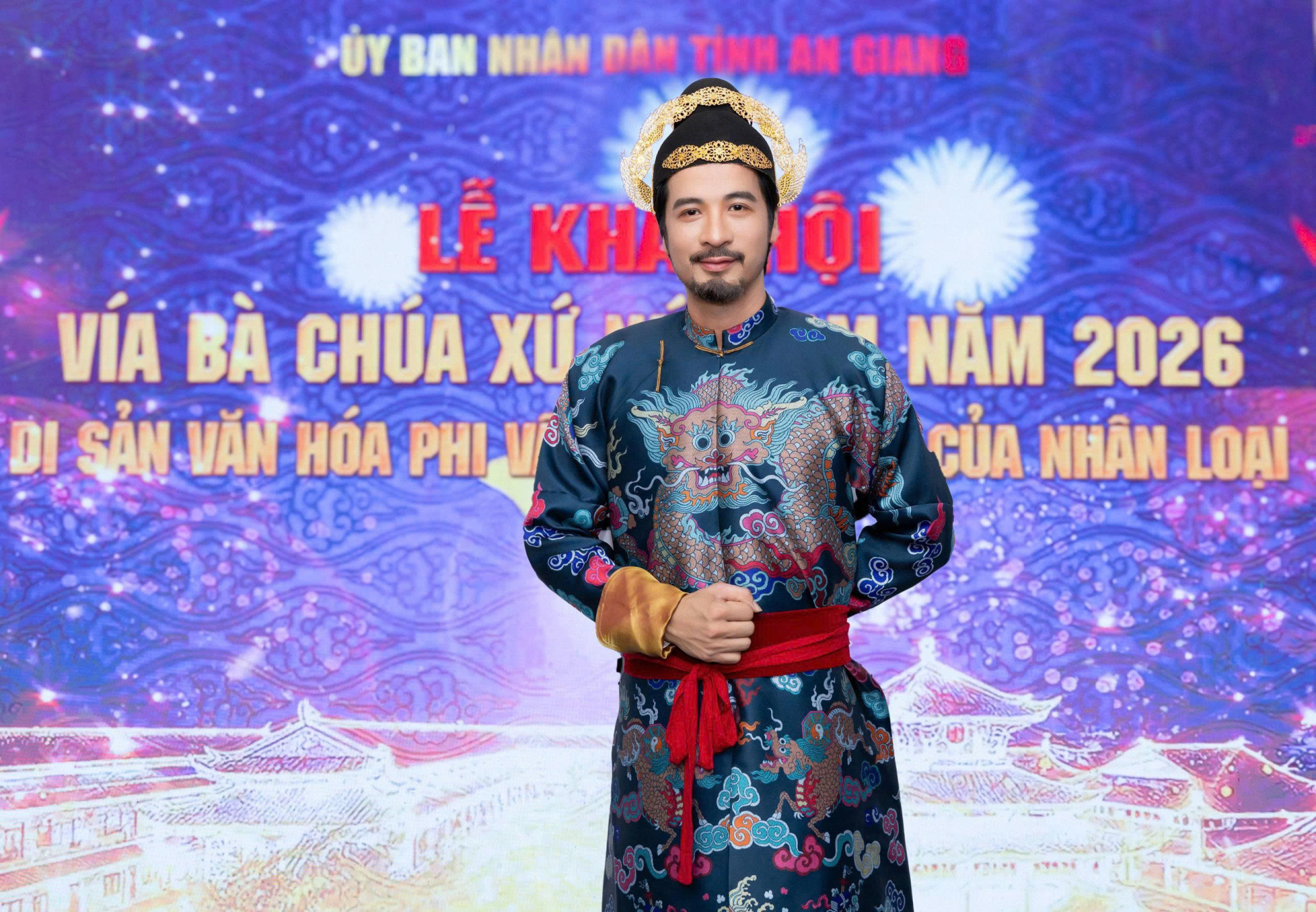 Diễn viên Đoàn Minh Tài trong hình tượng, tướng Thoại Ngọc Hầu.