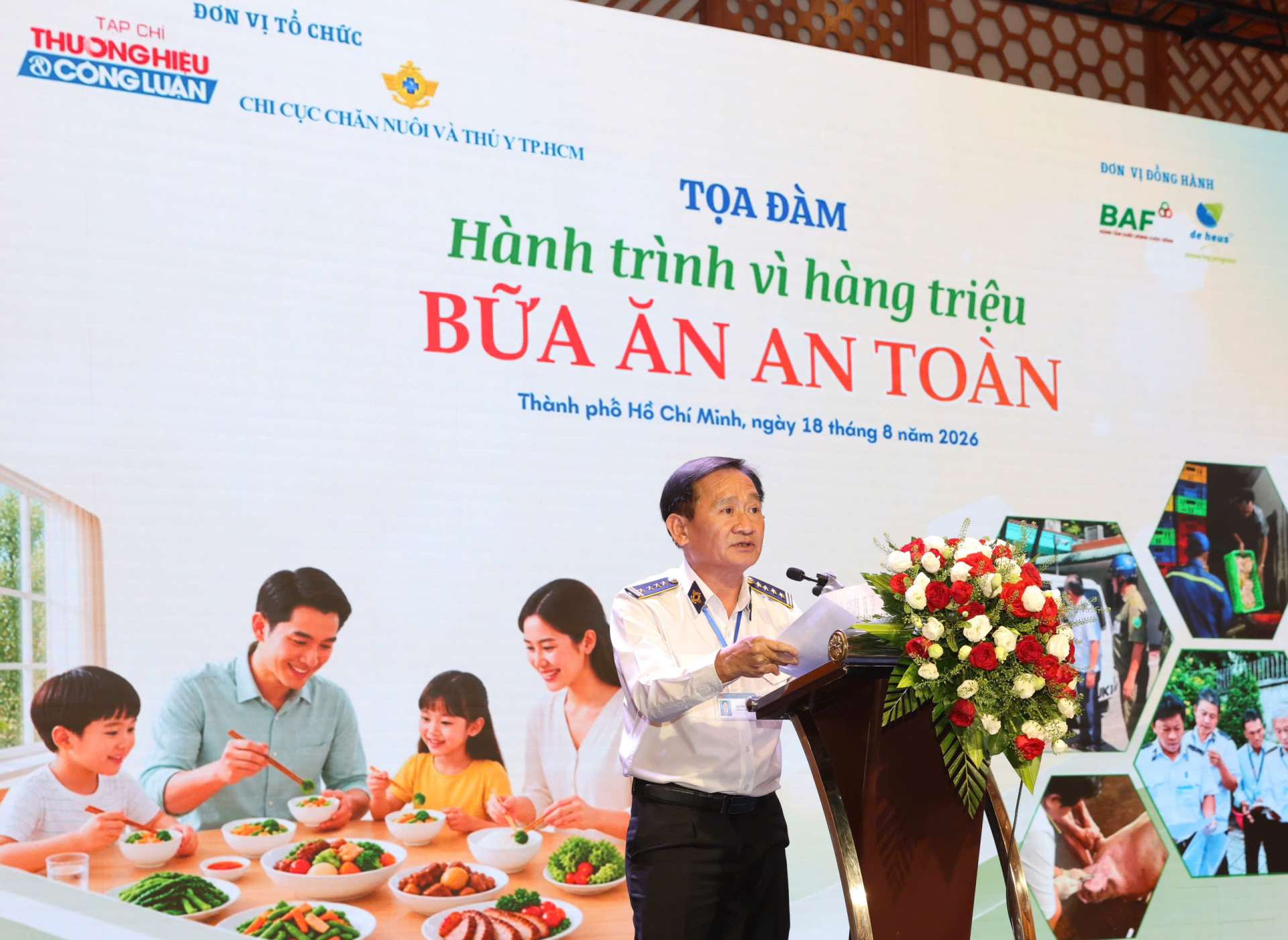 Ông Trần Phú Cường, Chi cục trưởng Chi cục Chăn nuôi và Thú y TP.HCM, phát biểu tại tọa đàm
