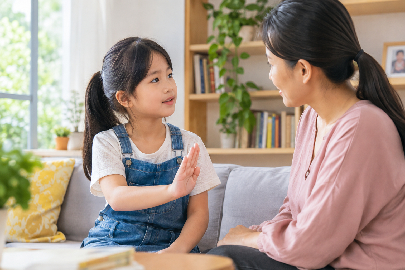 Trẻ được khuyến khích bày tỏ mong muốn và nói “không” khi cảm thấy không thoải mái, thay vì luôn cố gắng làm hài lòng người khác. Ảnh: minh họa