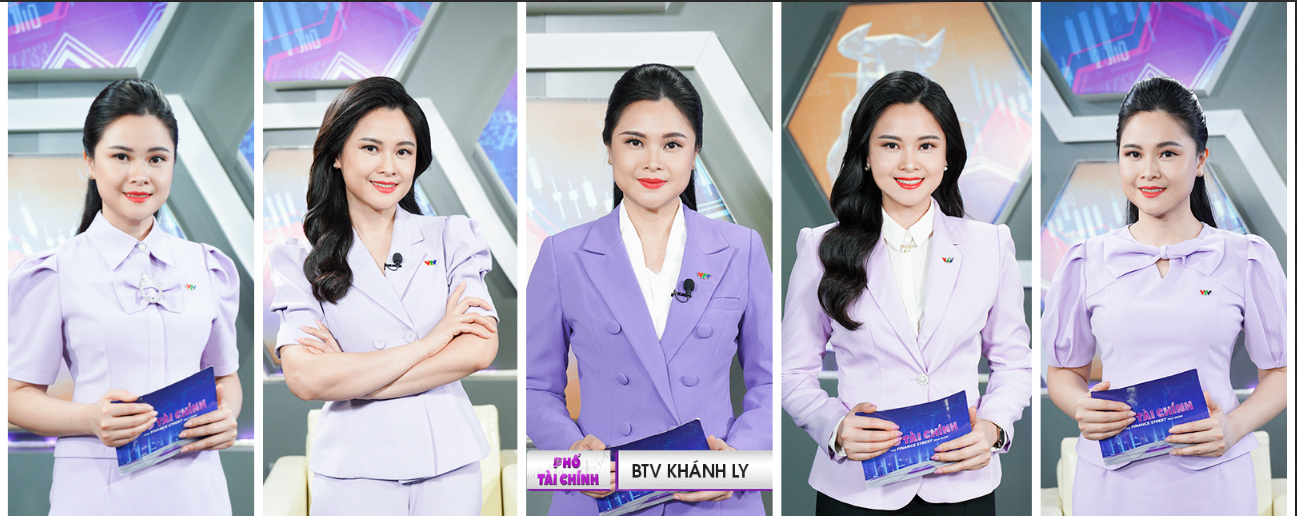 Loạt trang phục màu tím trên chương trình