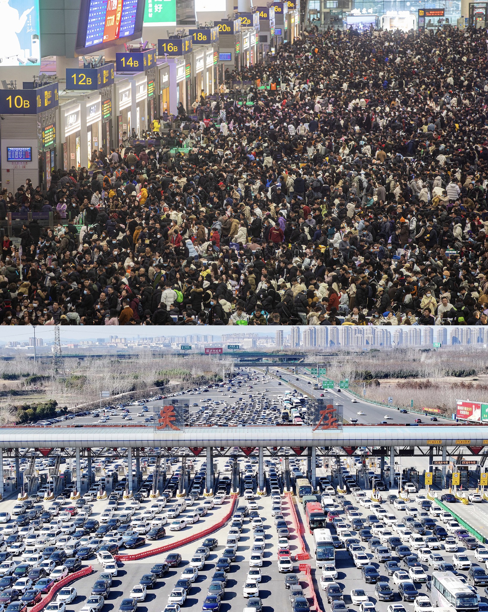 Khung cảnh đông nghịt người đến nghẹt thở quen thuộc vào mỗi dịp Xuân vận tại Trung Quốc