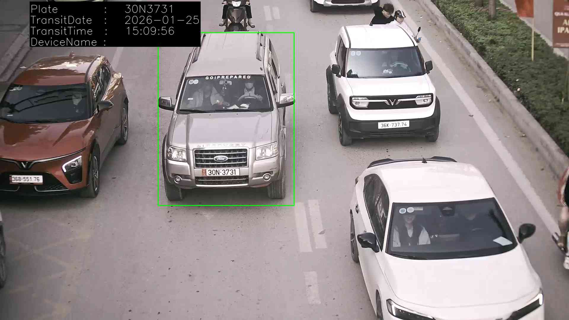 Người ngồi trên ô tô không thắt dây an toàn. Ảnh: Công an tỉnh Thanh Hóa