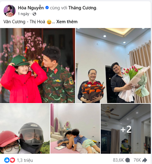 Bài đăng công khai chuyện tình cảm của Hoà Minzy và bạn trai quân nhân hút triệu tương tác