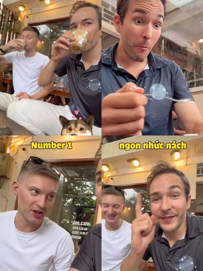 Nhiều du khách nước ngoài yêu thích hương vị cà phê muối