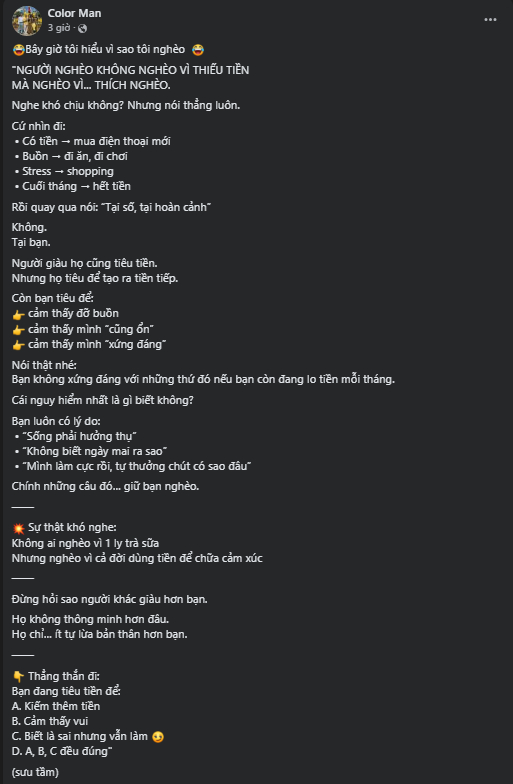 Trùm Điền Quân Color Man: “Bây giờ tôi hiểu vì sao tôi nghèo”