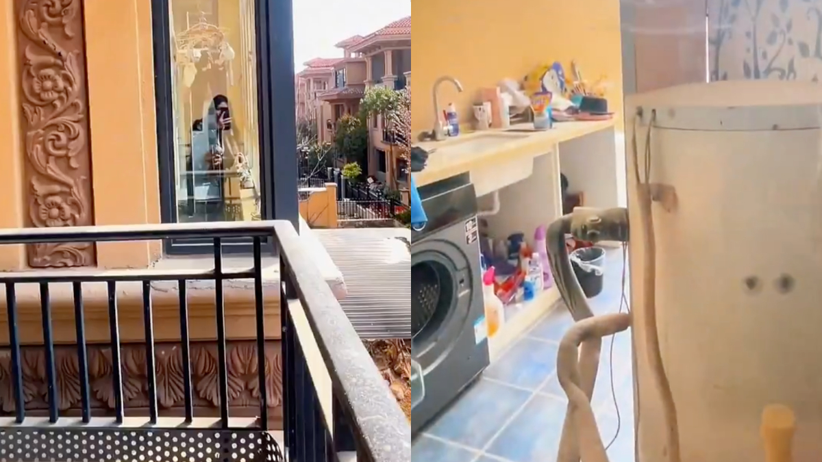 Phần ban công được mở rộng tiến tới sát cửa sổ phòng ngủ