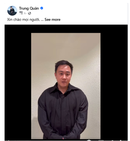 Trung Quân Idol đăng tải lời xin lỗi trên trang cá nhân