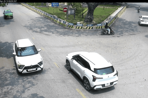 Ô tô đi ngược chiều. Ảnh: Công an tỉnh Thanh Hóa