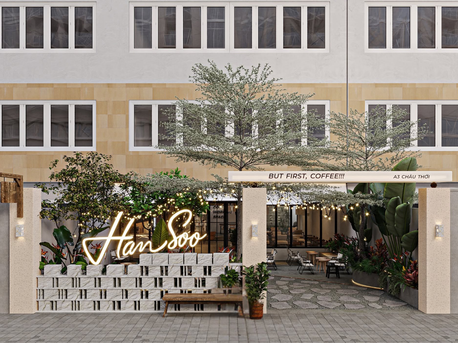 Quán cafe với phong cách hiện đại, trẻ trung của Steve Nguyễn