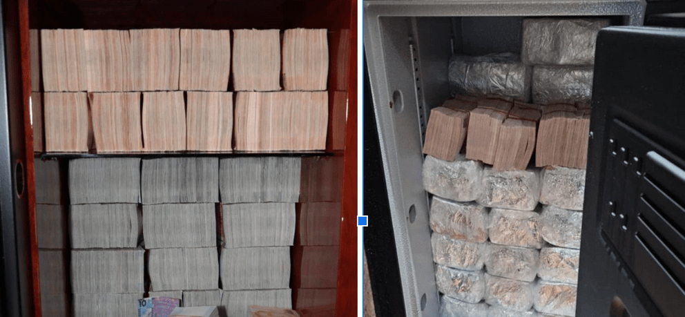 Số tiền mặt khổng lồ tịch thu trong vụ án