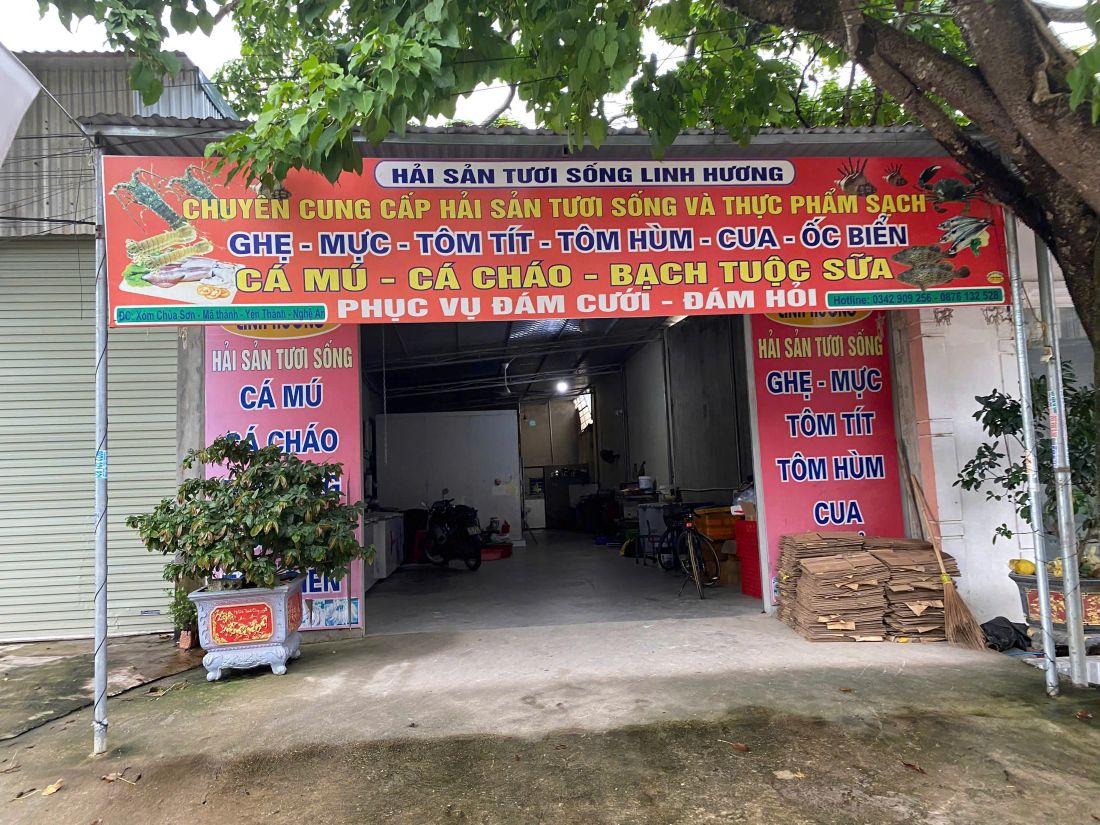 Phạm Thị Hương đã thuê nhà mở cửa hàng buôn bán hải sản nhằm tạo vỏ bọc cho hoạt động huy động vốn của mình