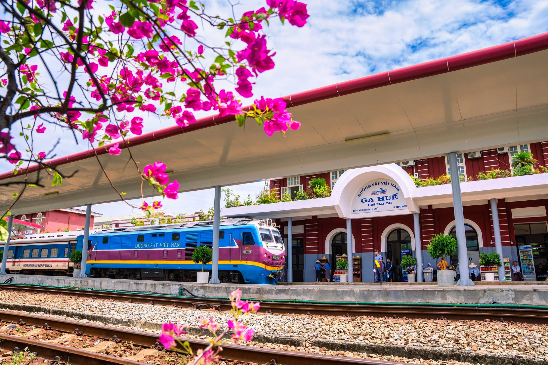 Ở lượt đi, chuyến tàu sẽ khởi hành từ ga Huế vào lúc 7h15. Ảnh: Đường sắt Việt Nam