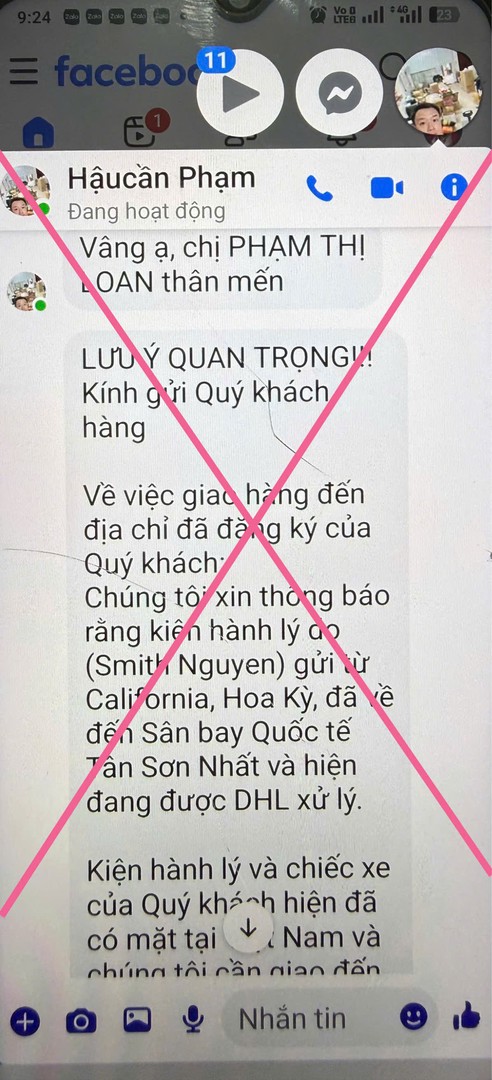 Công an thông báo đến người dân có giao dịch chuyển khoản với nội dung sau