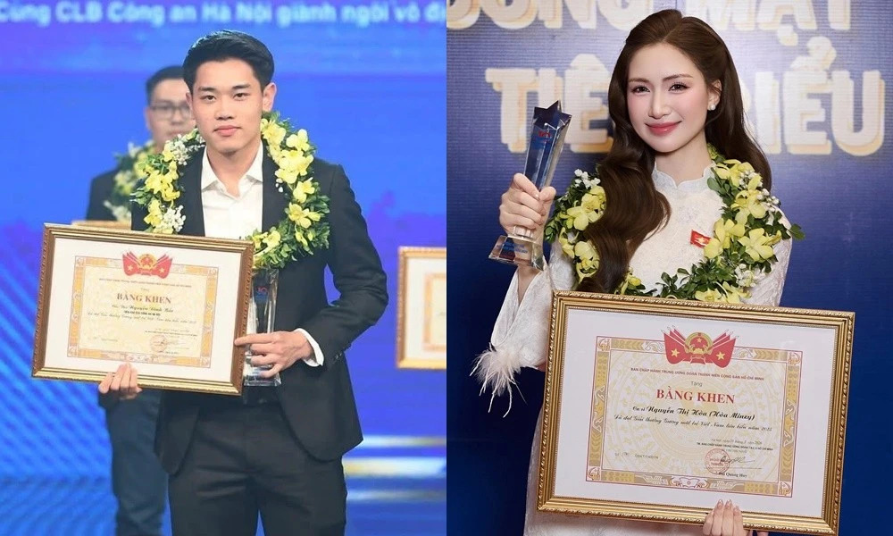 Đình Bắc và Hòa Minzy được vinh danh trong danh sách 10 gương mặt trẻ Việt Nam tiêu biểu năm 2025.