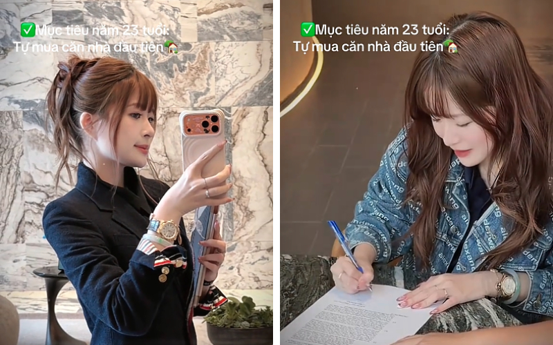 Chao chia sẻ đã tự mua căn nhà đầu tiên ở tuổi 23. Ảnh chụp màn hình