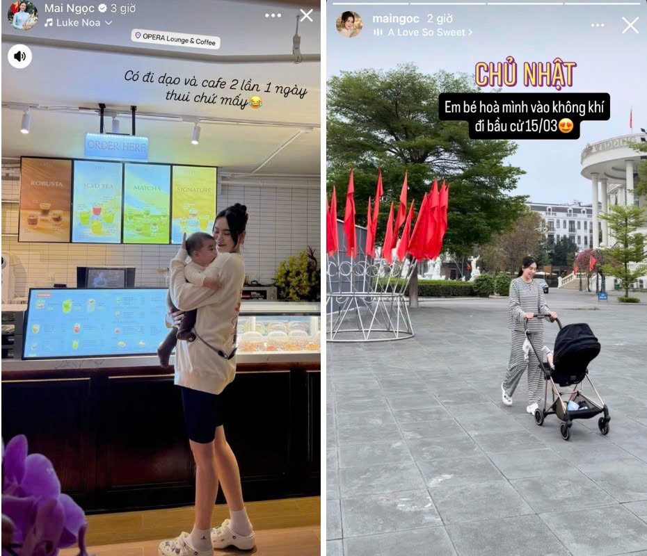 Cô nàng thường xuyên chia sẻ về cuộc sống gia đình trên trang cá nhân