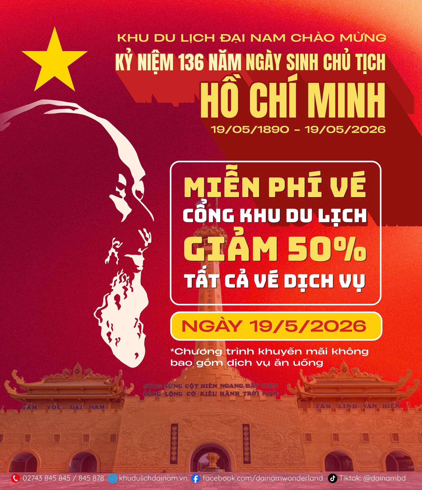 Thông báo được đăng tải trên fanpage của Khu du lịch Đại Nam