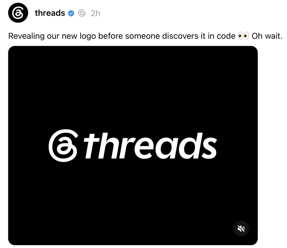 Threads úp mở về việc đổi logo 