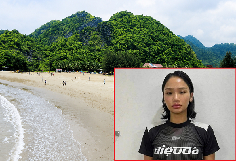 Lực lượng chức năng phát hiện 6 người có dấu hiệu sử dụng trái phép chất ma túy tại khu bãi tắm Tùng Thu, trong đó có ca sĩ Miu Lê (Ảnh: Bảo vệ pháp luật)