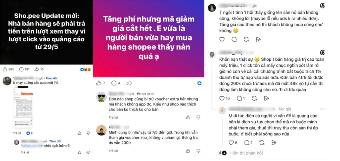 Câu chuyện đang nhận được nhiều tranh luận sôi nổi trên các nền tảng mạng xã hội, đặc biệt trong cộng đồng bán hàng online (Ảnh: FB, Threads)