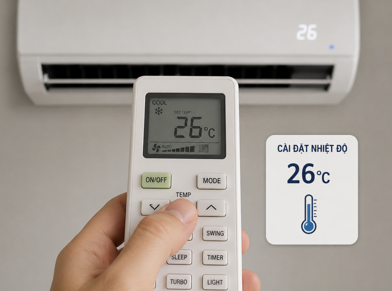 Không phải 26 độ C, đây mới là mức nhiệt điều hòa vừa mát vừa giúp tiết kiệm tiền điện