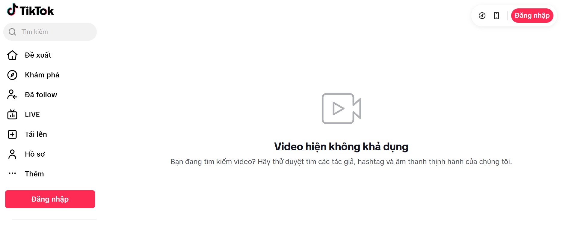 Kênh TikTok của Thái Công cũng không còn