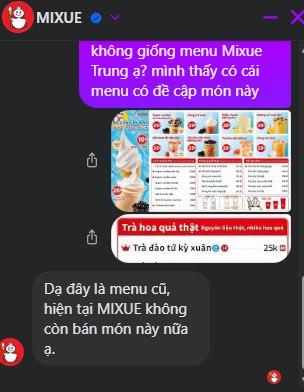 Fanpage chính thức tại Việt Nam phản hồi khách hàng.