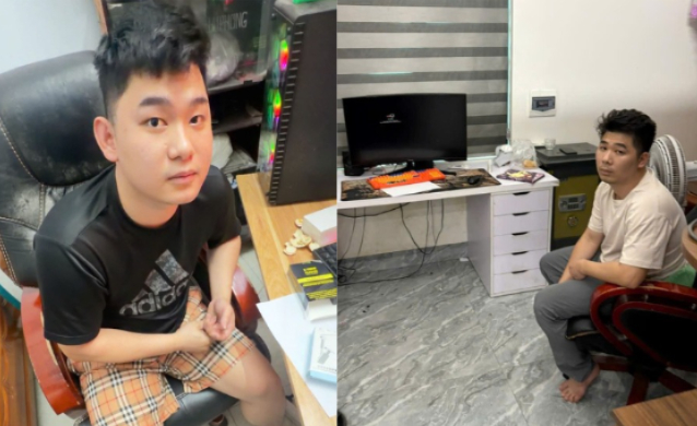 2 đối tượng bị bắt trong vụ án (Ảnh: TTTĐTCATPT)