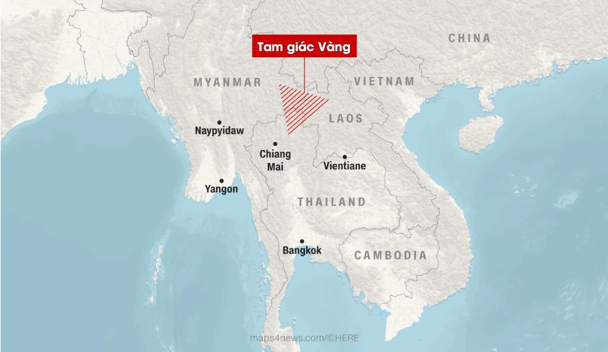 Tam Giác Vàng từ lâu là điểm nóng ma túy, các loại tội phạm liên quan đến ma túy.