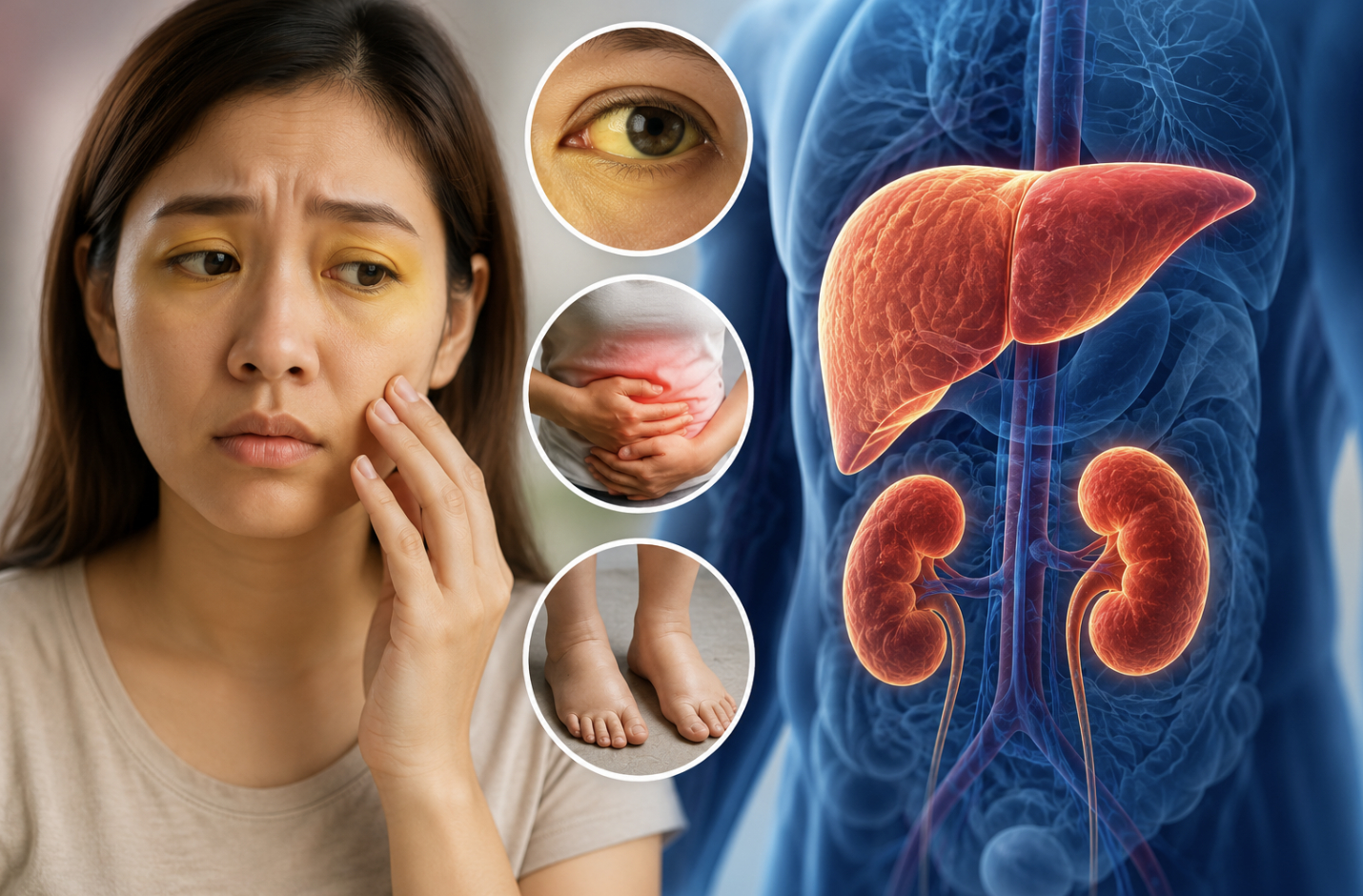 Suy gan và suy thận thường tiến triển âm thầm qua nhiều giai đoạn