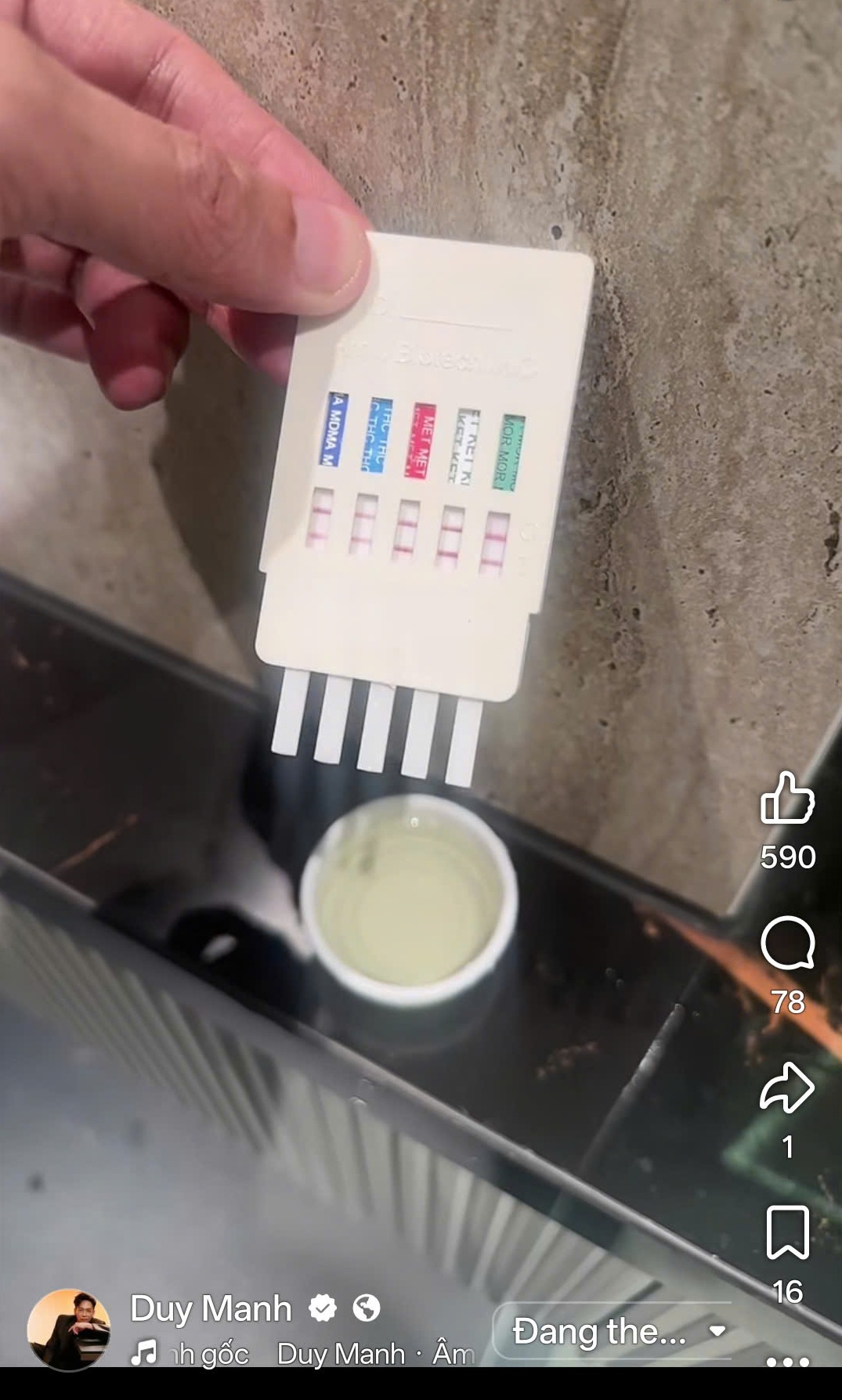 Kết quả test nhanh ma túy bằng nước tiểu của ca sĩ Duy Mạnh đều âm tính