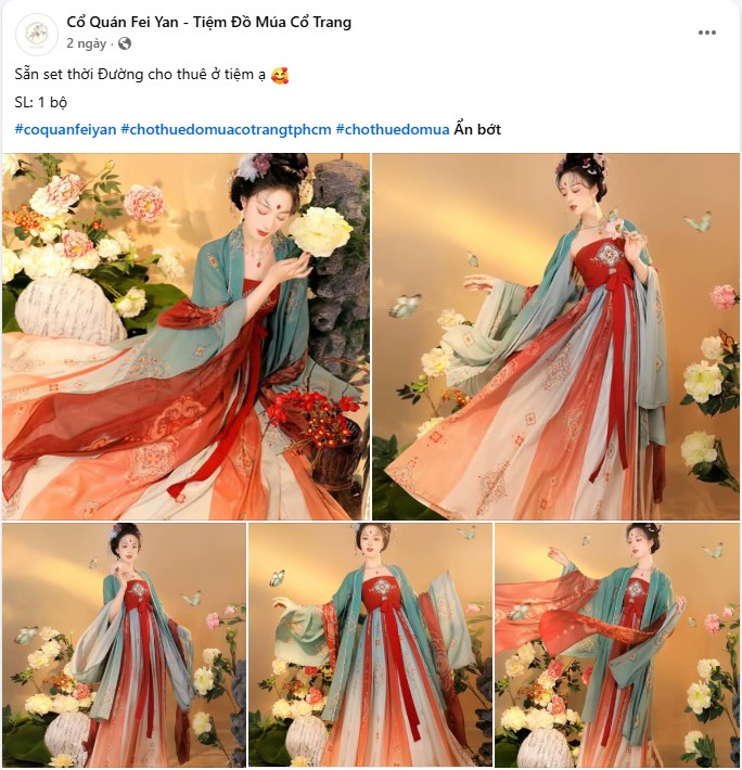 Shop order hộ của Phạm Dung vẫn cập nhật các mẫu hot trend trang phục múa cổ trang.