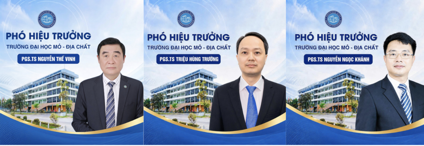 Các PGS.TS là Phó Hiệu trưởng của nhà trường (Ảnh: Trường Đại học Mỏ - Địa chất)