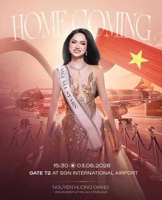 Hương Giang sẽ trở về Việt Nam vào ngày 3/6 - Ảnh: FBNV