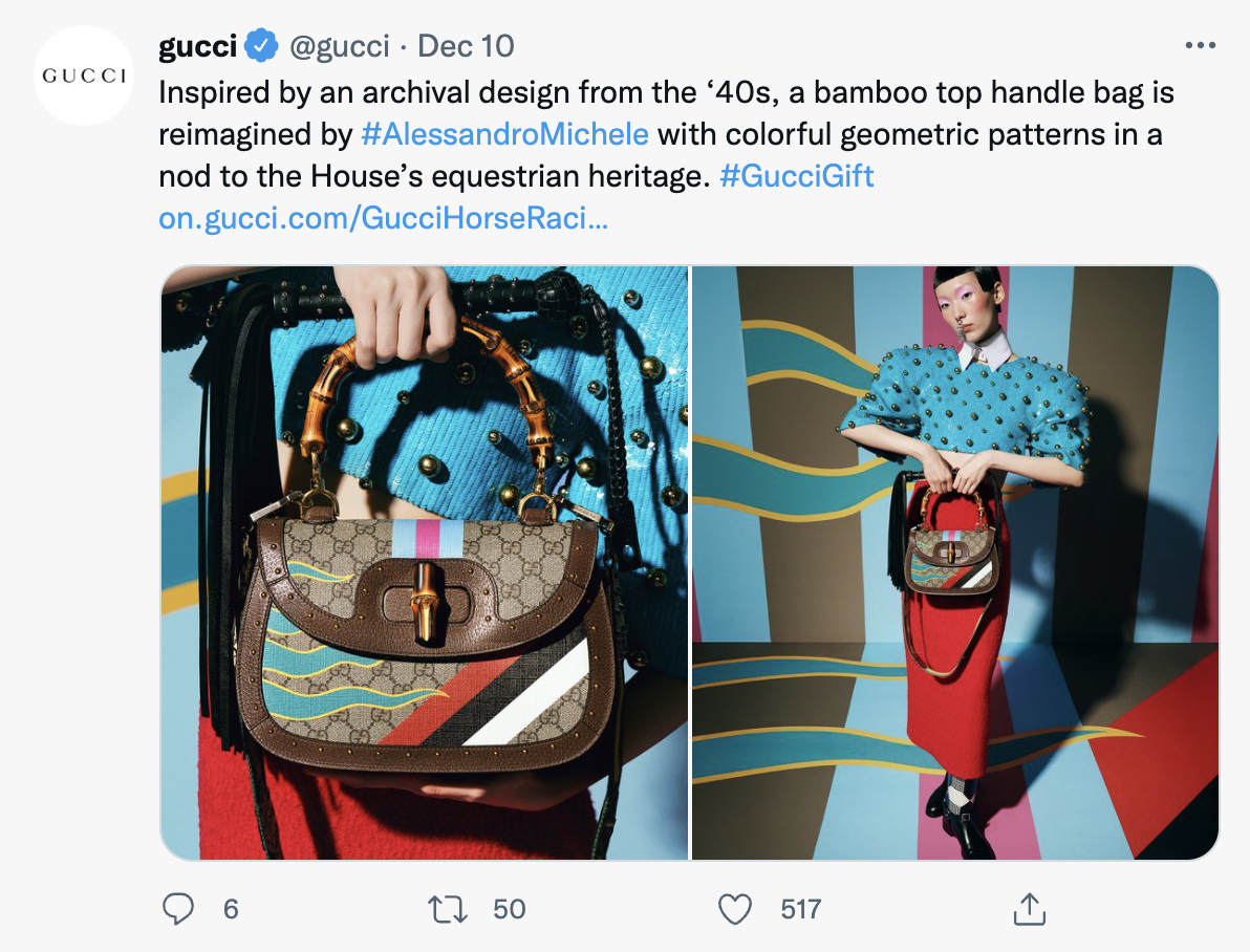 Gucci sau đó đã ẩn hình ảnh này trên kênh của họ.