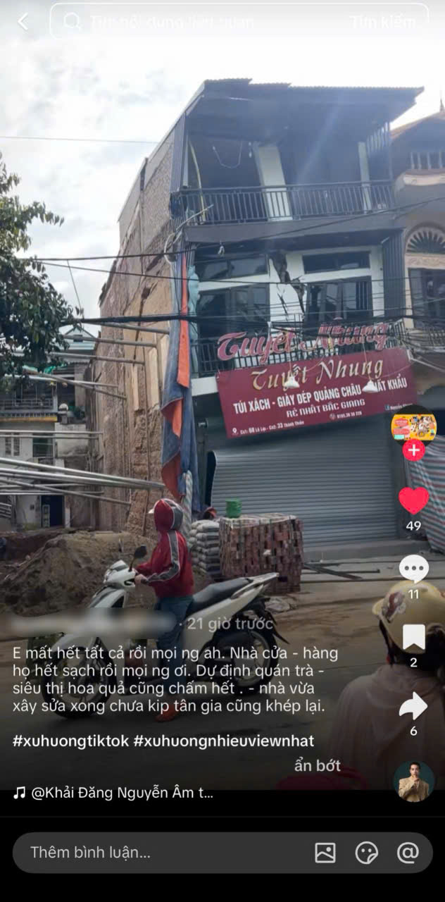 Chia sẻ được chị đăng tai trên trang Tiktok cá nhân