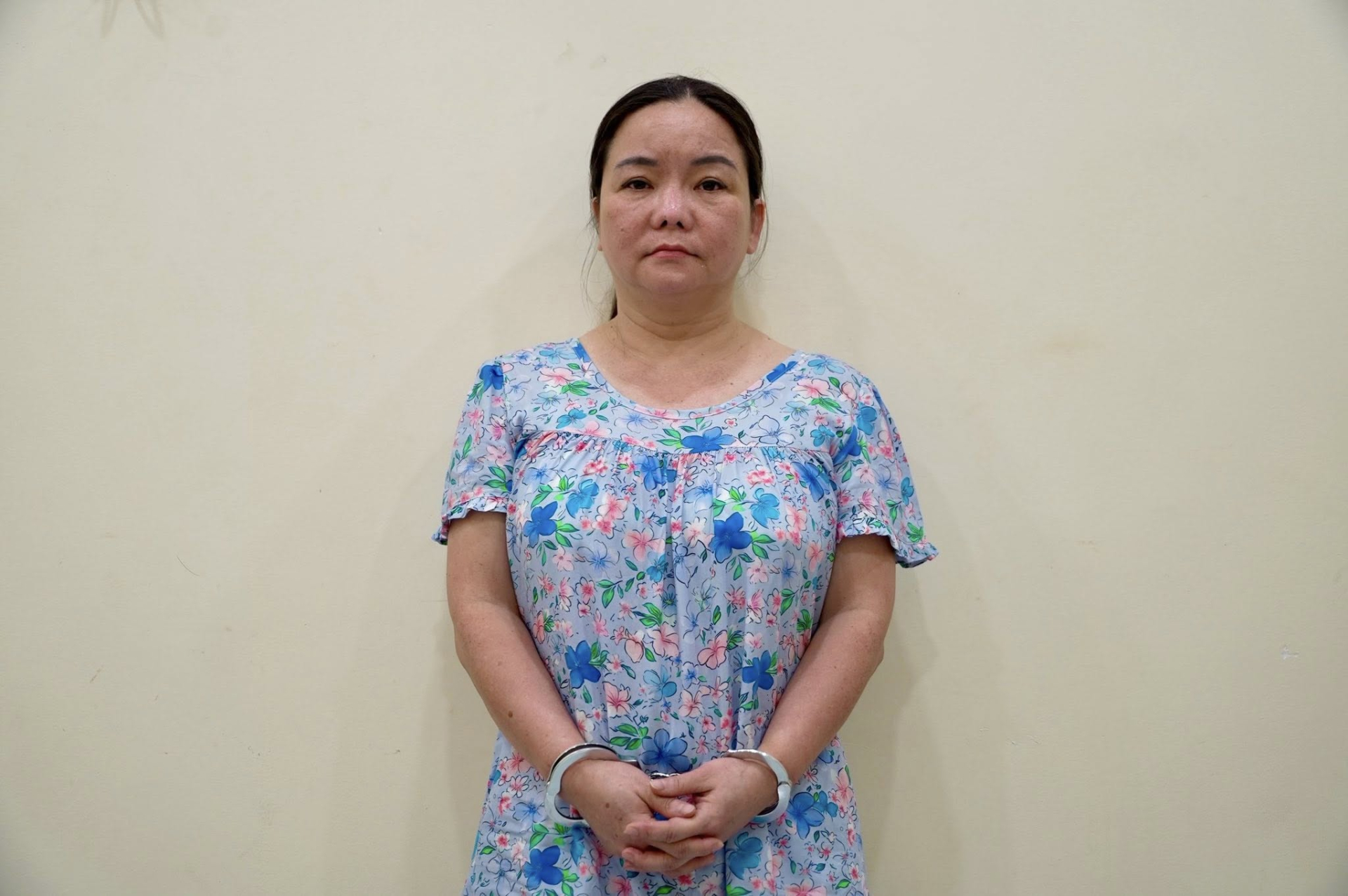 Lâm Bích Dung được xác định là người cầm đầu. Ảnh: Công an Thành phố Hồ Chí Minh.