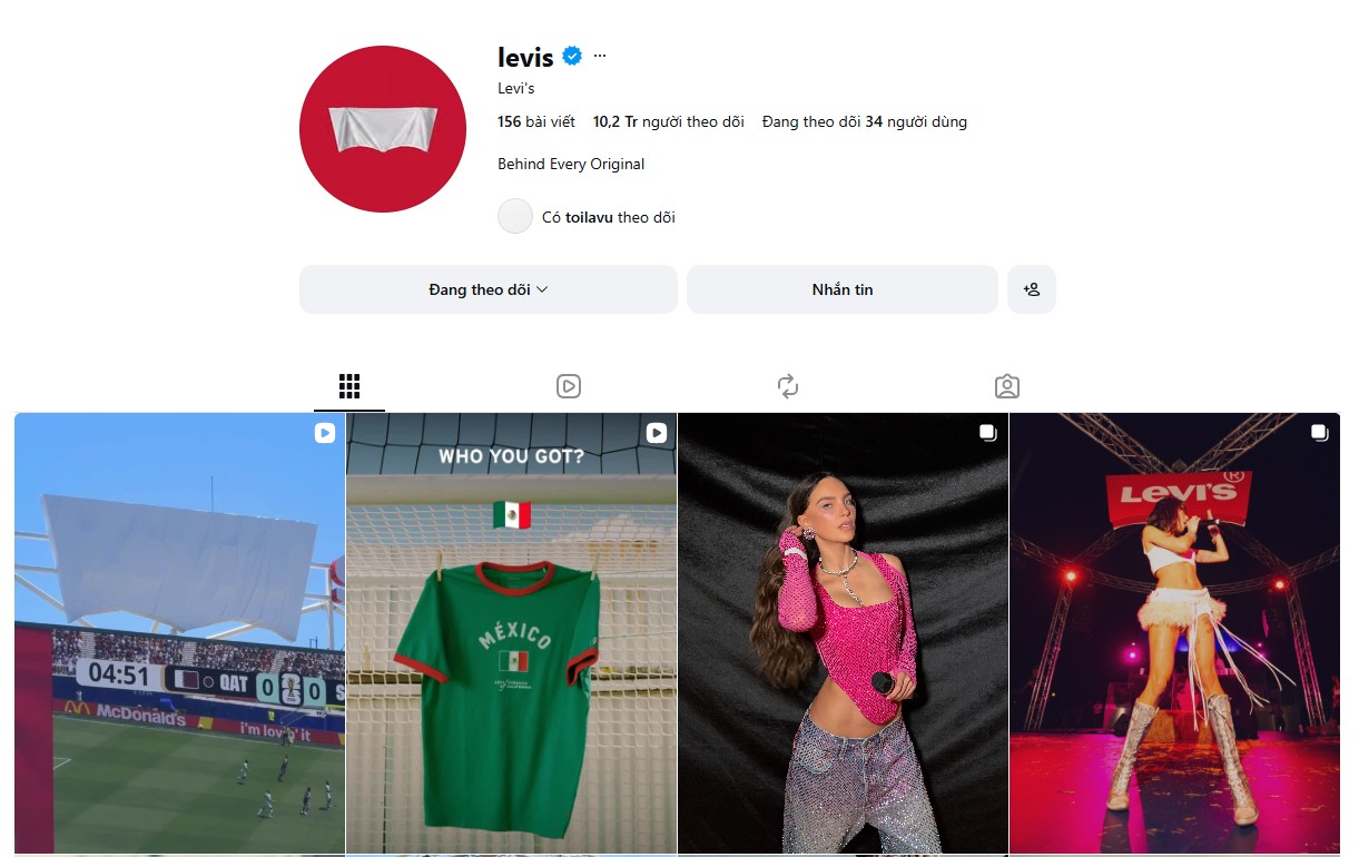 Avatar trên trang Instagram lập tức đổi sang nhận diện