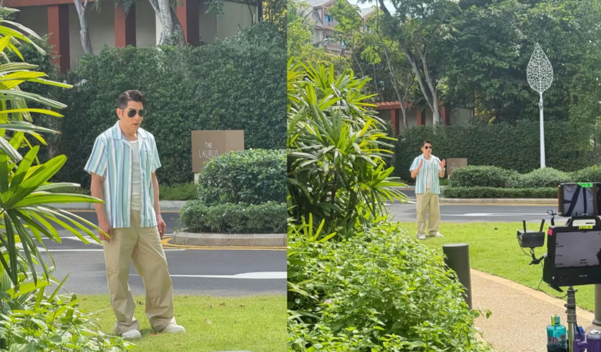 Anh được cho là đang ghi hình tại Singapore.