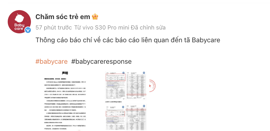 Thông báo nhanh chóng được đưa ra
