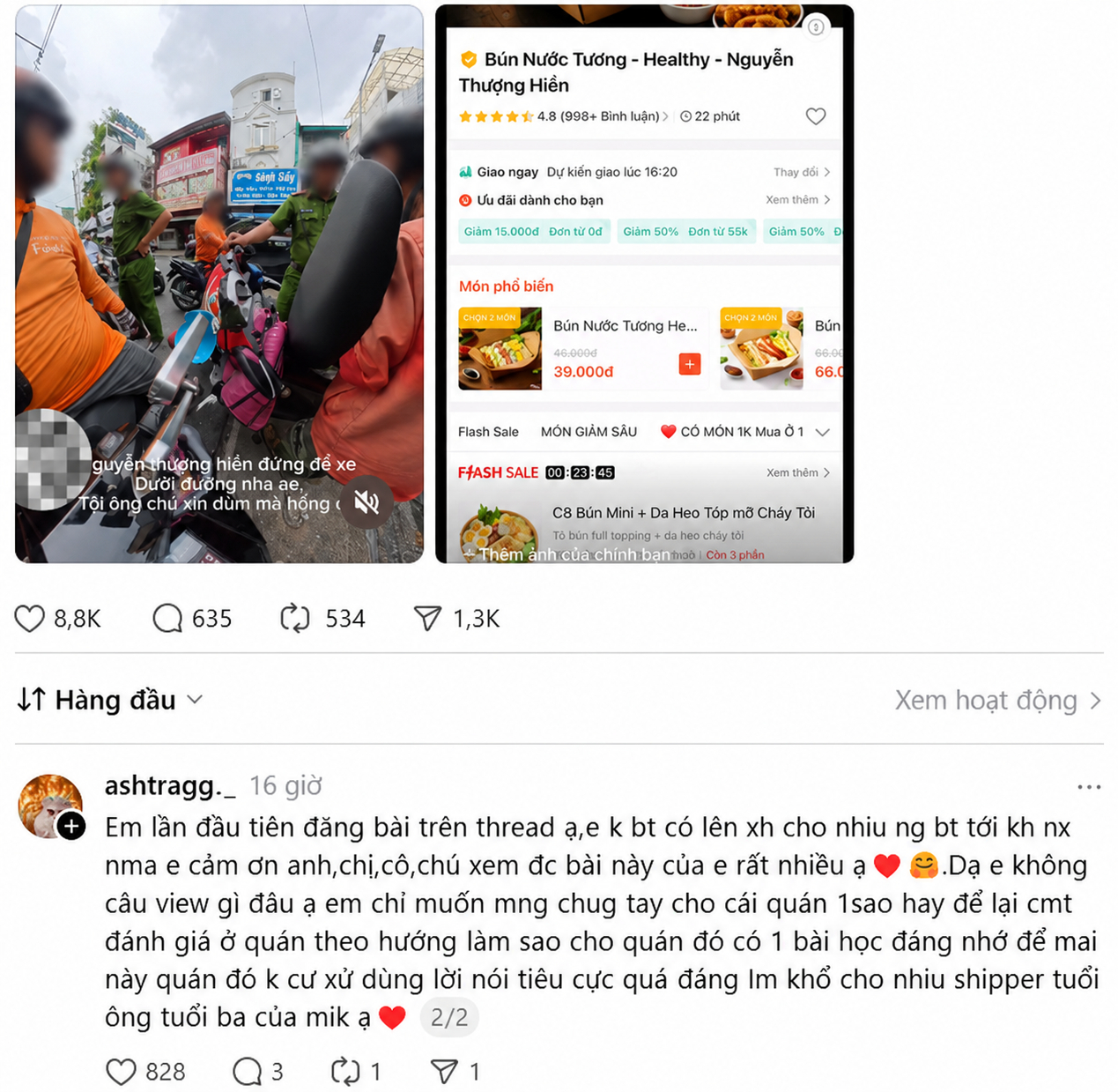 Bài đăng đang được lan truyền.