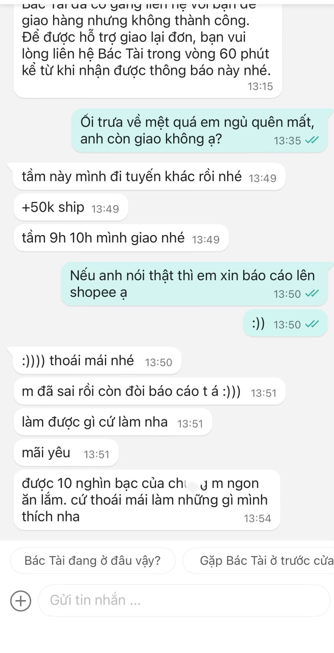Câu chuyện được cô gái chia sẻ.