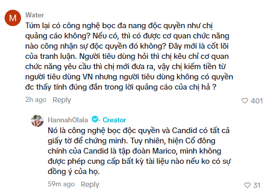 Dưới bình luận về thắc mắc của CĐM, nữ CEO cũng đưa ra phản hồi