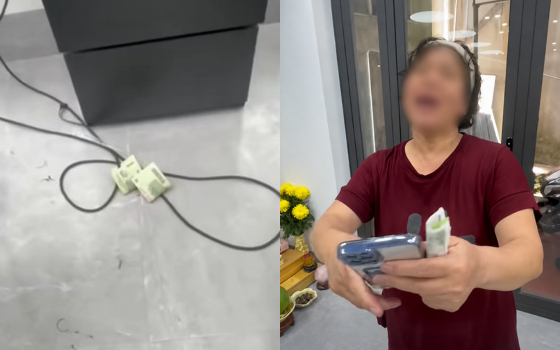 Đoạn clip nhanh chóng được truyền tay nhau.
