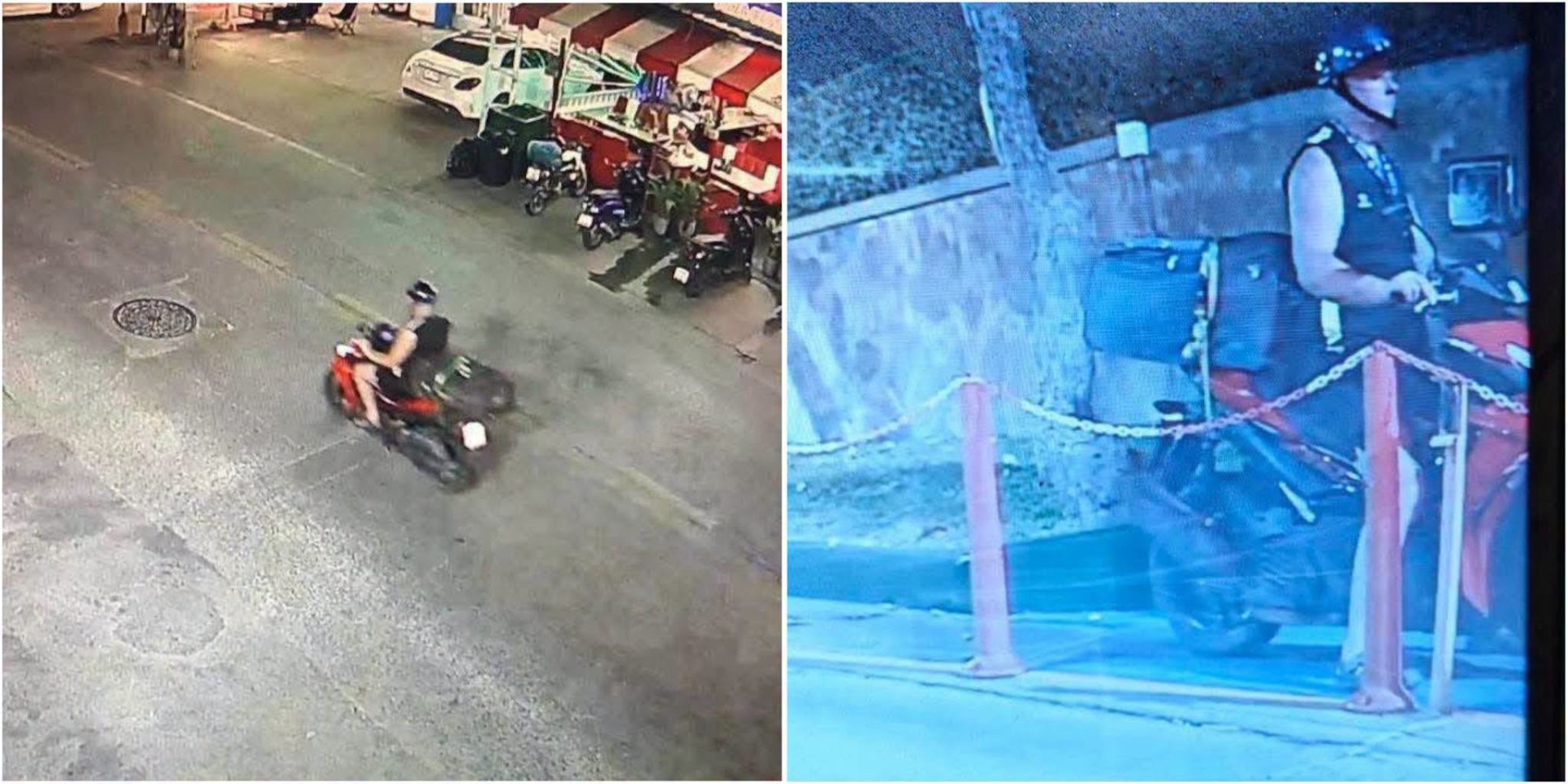 Camera hành trình ghi lại quá trình nghi phạm chở chiếc vali màu đen đi phi tang.