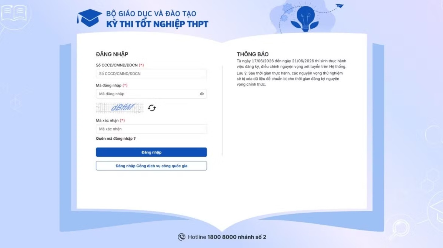 Tra cứu điểm thi qua hệ thống của Bộ Giáo dục và Đào tạo