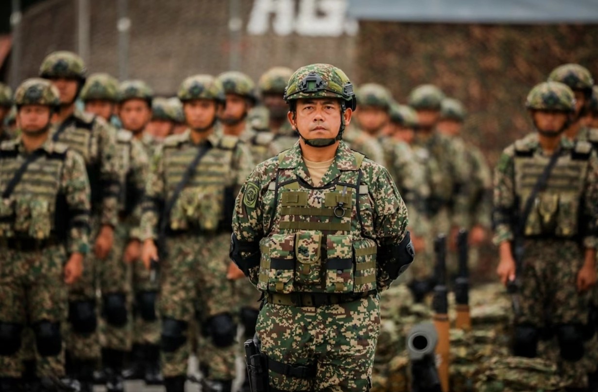 Binh sĩ lục quân Malaysia trong lễ khai mạc cuộc tập trận Keris Strike 25 ngày 17/7/2025 tại bang Perak - Ảnh: USARPAC