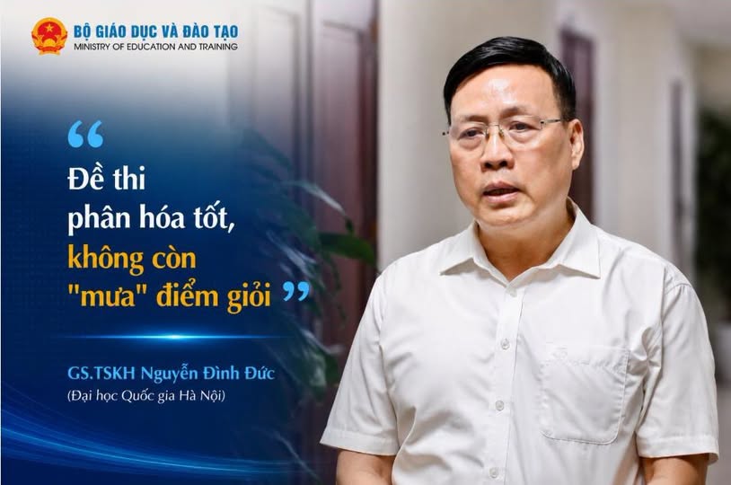 GS.TSKH Nguyễn Đình Đức - Đại học Quốc gia Hà Nội nhận định (Ảnh: BGDVĐT)